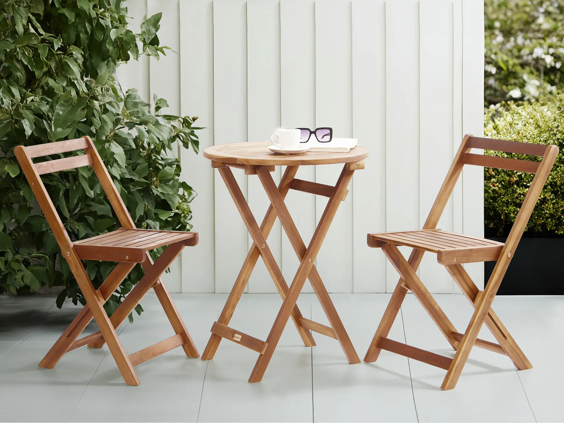 Bistro Set klappbar SACILE Akazienholz Braun_986766