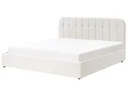 Bett mit Stauraum CHALLANS Stoff Cremeweiß 180 x 200 cm_1022953