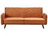Schlafsofa 3-Sitzer SENJA Samtstoff Orange