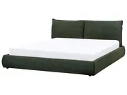Bett mit Lattenrost Stoff VINAY 180 x 200 cm Dunkelgrün_970529