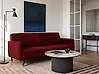 Schlafsofa 3-Sitzer SENJA Samtstoff Dunkelrot