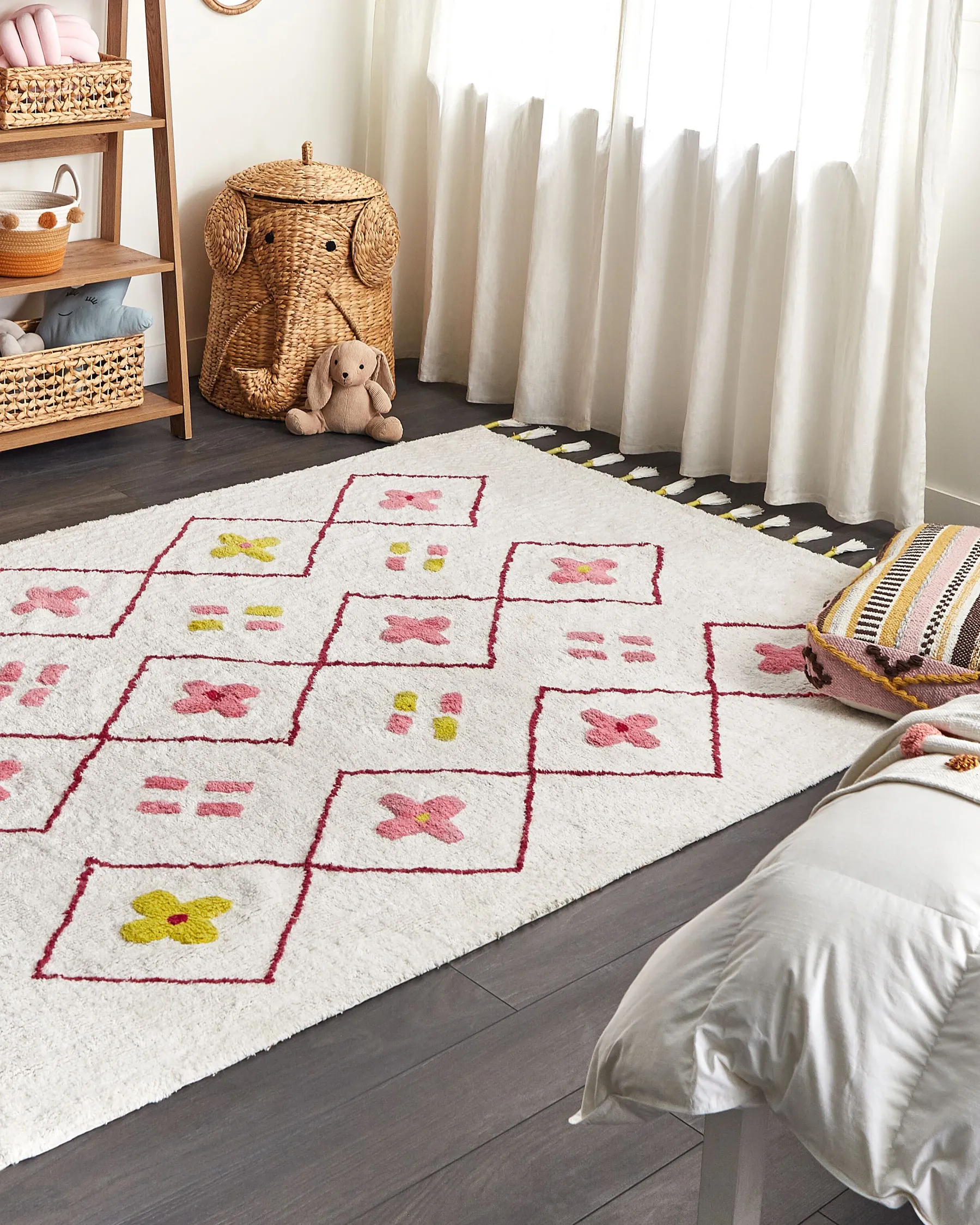 Kinderteppich CAVUS Weiß 160 x 230 cm Baumwolle_839828