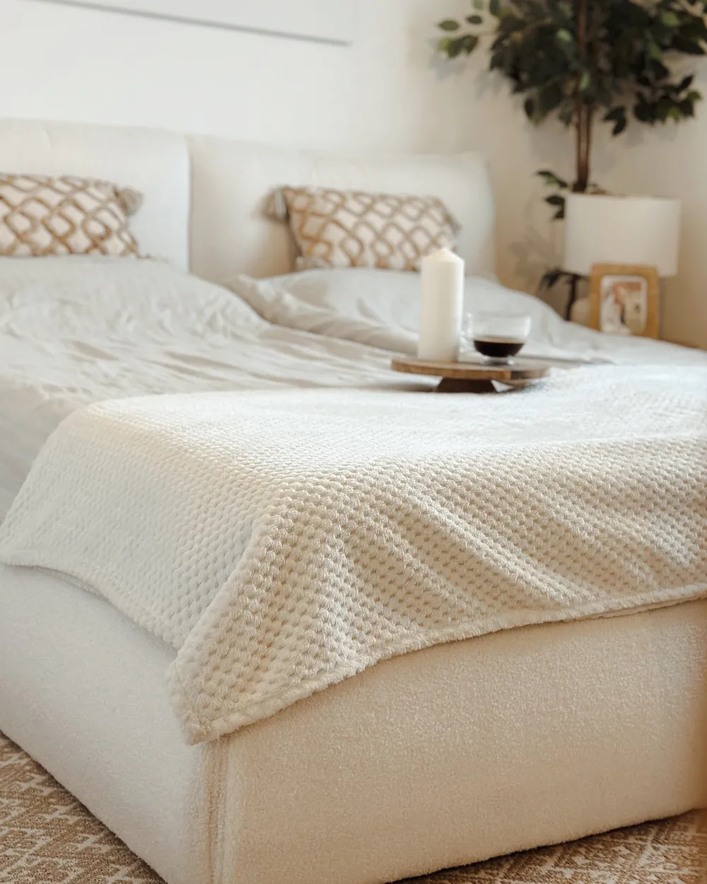 Dekokissen 2er Set INCANA 30 x 50 cm Baumwolle Beige Geometrisches Muster_969611