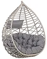 Hängesessel ARSITA Polyrattan Grau