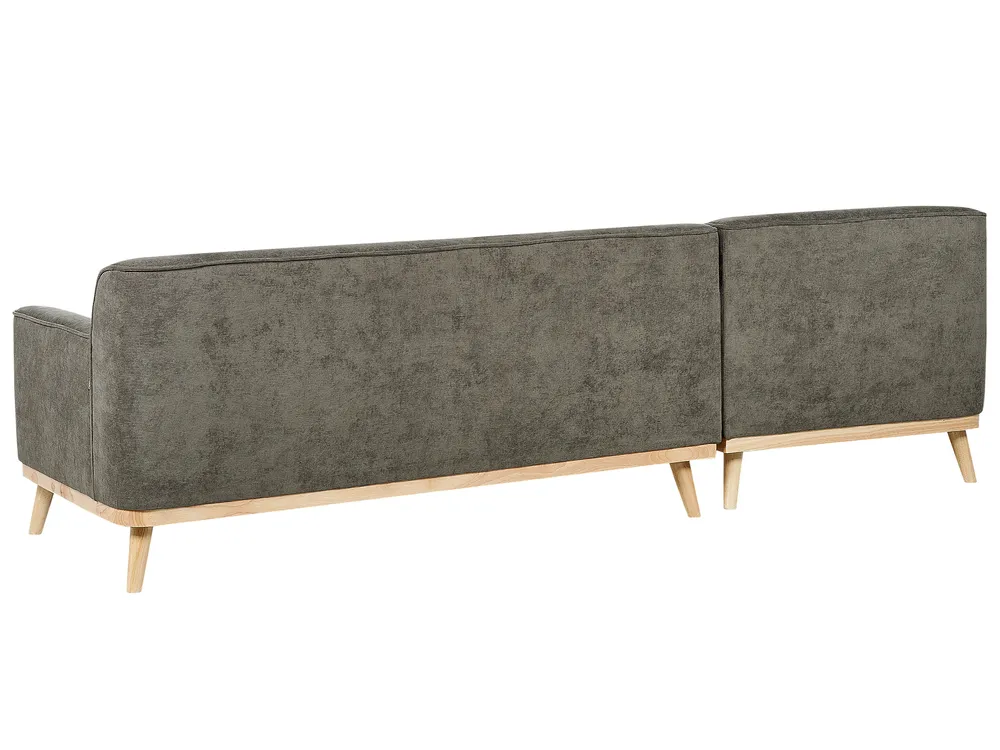 Ecksofa 3-Sitzer SIMOS Cord Dunkelgrün rechtsseitig_896922