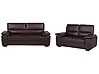Sofa Set 5-Sitzer VOGAR Kunstleder Dunkelbraun