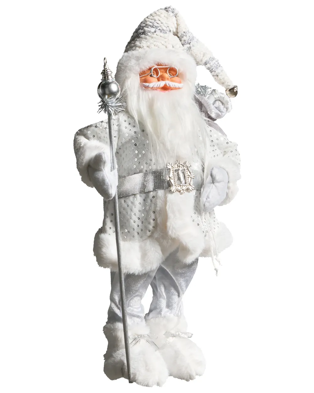 Weihnachtsdekoration NELAUG 48 cm Weihnachtsmann Silber