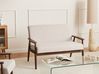 Sofa 2-Sitzer ESRUM Stoff Dunkelbraun / Beige