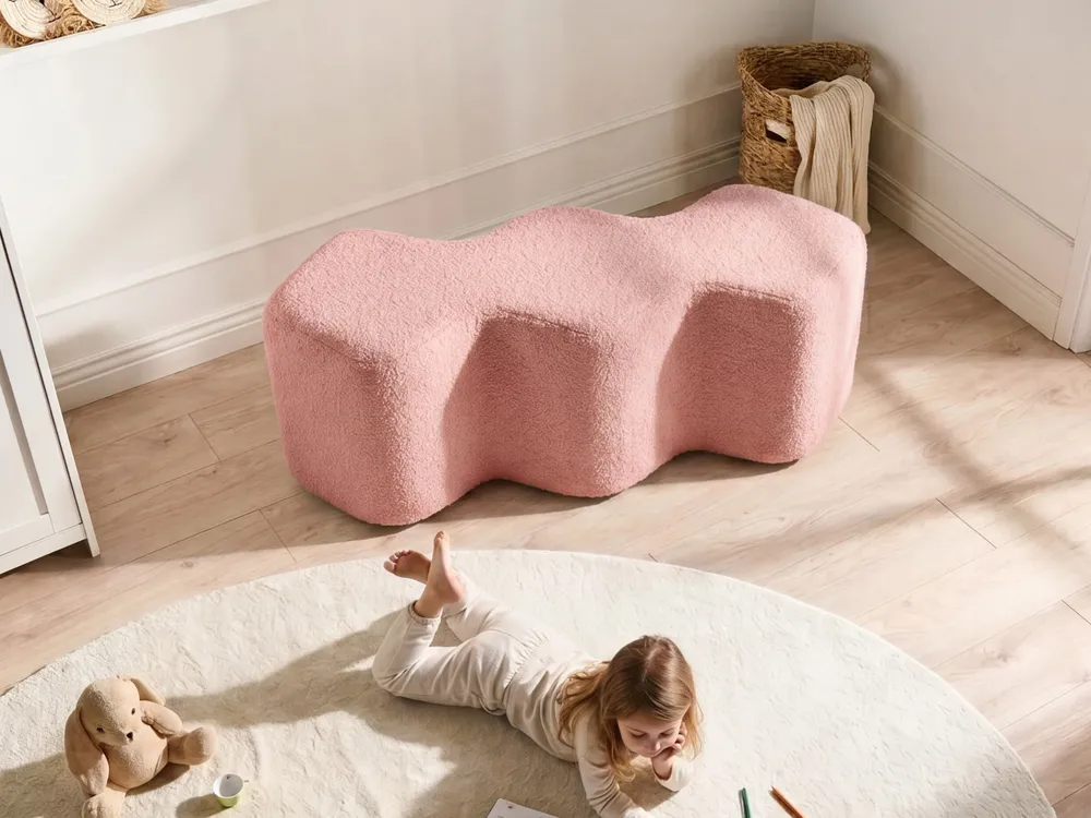 Polsterbank LITTLETON Bouclé Rosa_1082311