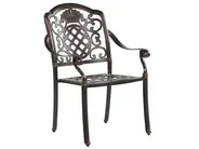 Gartenmöbel Set 4-Sitzer SALENTO mit Schirm (16 Optionen) Metall Dunkelbraun_863981