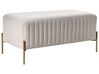 Banc rembourré UTAH Velours Blanc cassé