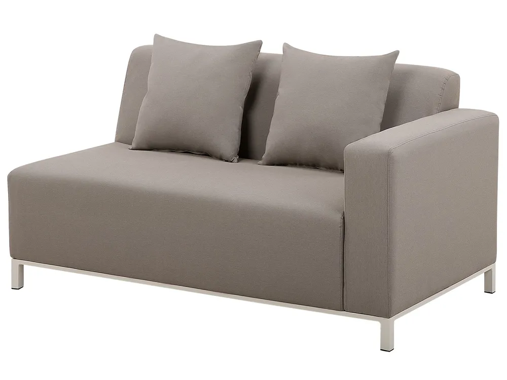 Garten Ecksofa mit Tisch 5-Sitzer BELIZE modular Beige rechtsseitig_833569