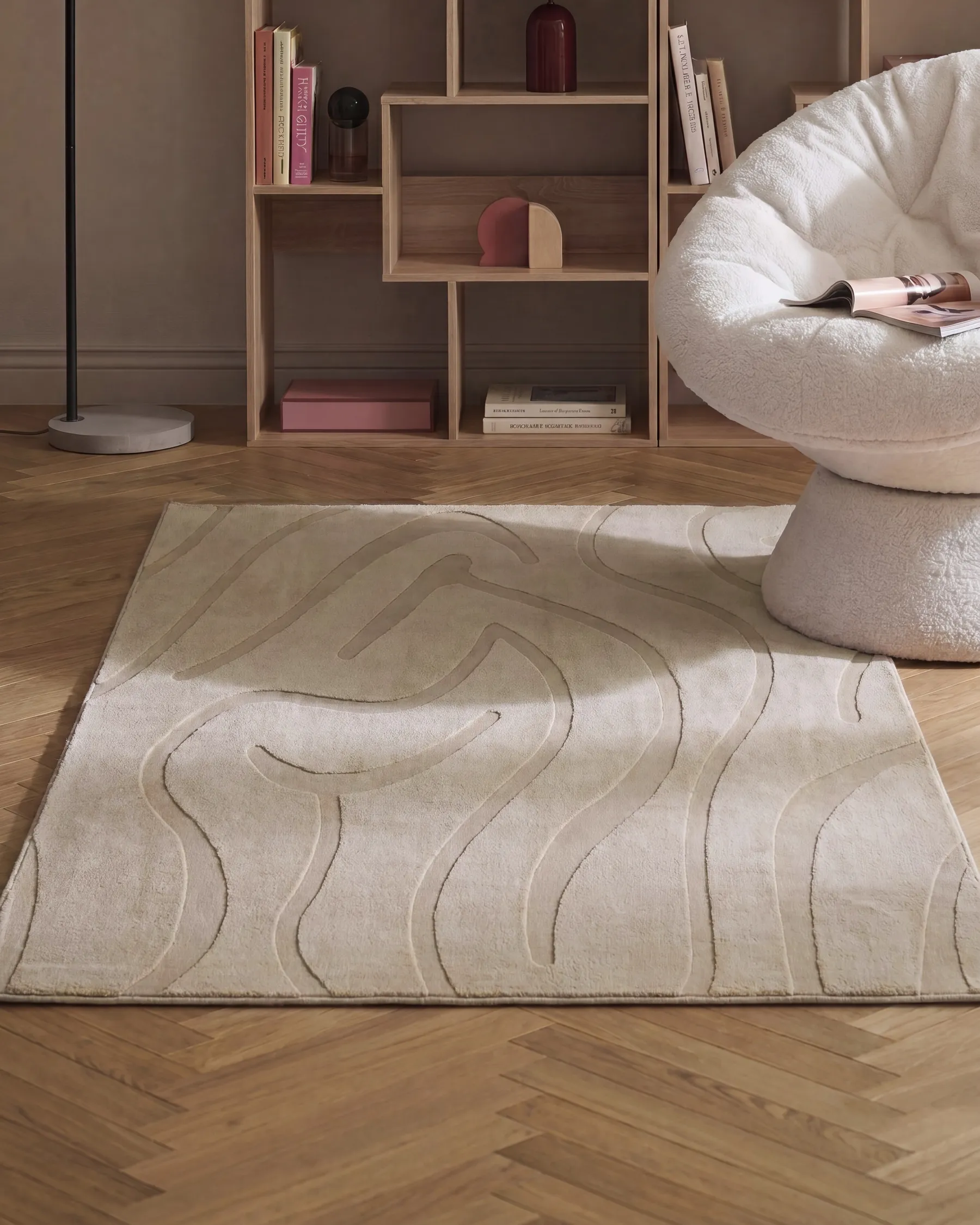 Teppich SELVORI Beige 160 x 160 cm_1124452