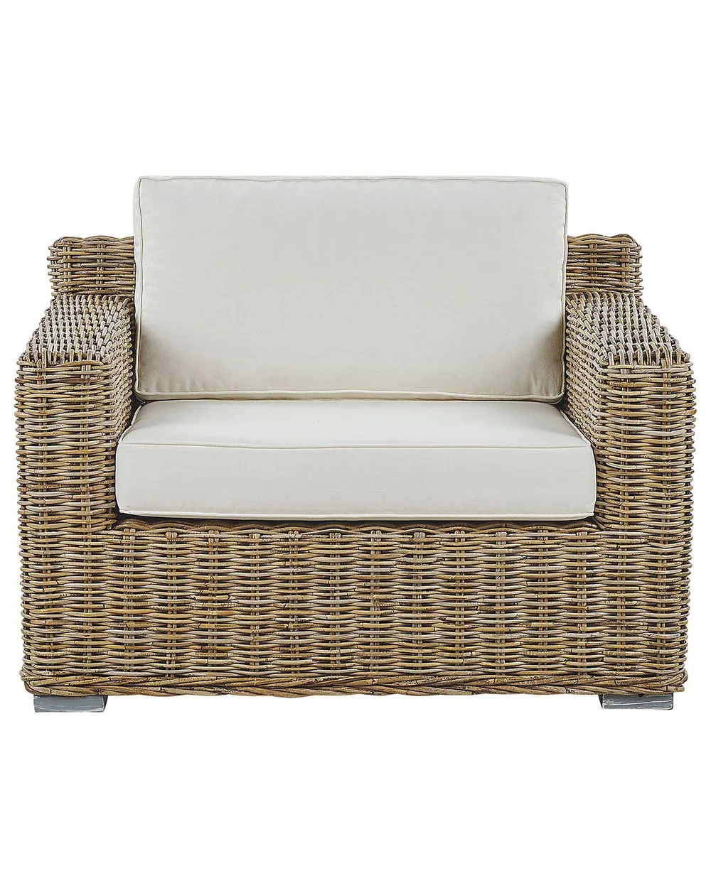 Gartensessel 2er Set ARDEA Rattan Hellbraun_785376