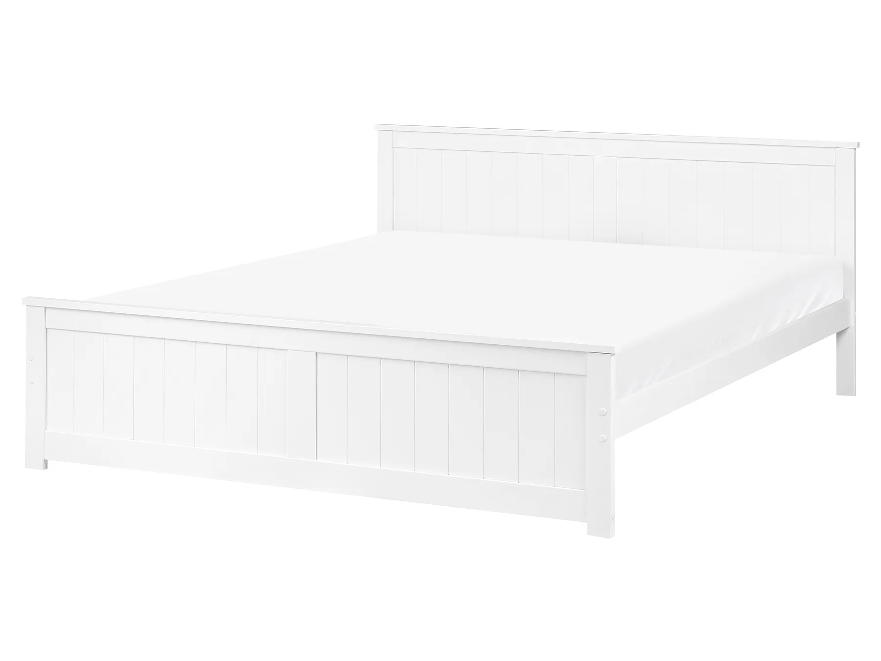 Bed Pine Wood SABRAN 160 x 200 cm (EU King Size) White_1061279