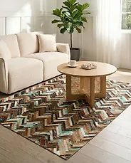 Rug AMASYA Brown 140 x 200 cm Leather_1182390