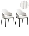 Esszimmerstuhl 2er Set RATON Cord Cremeweiß