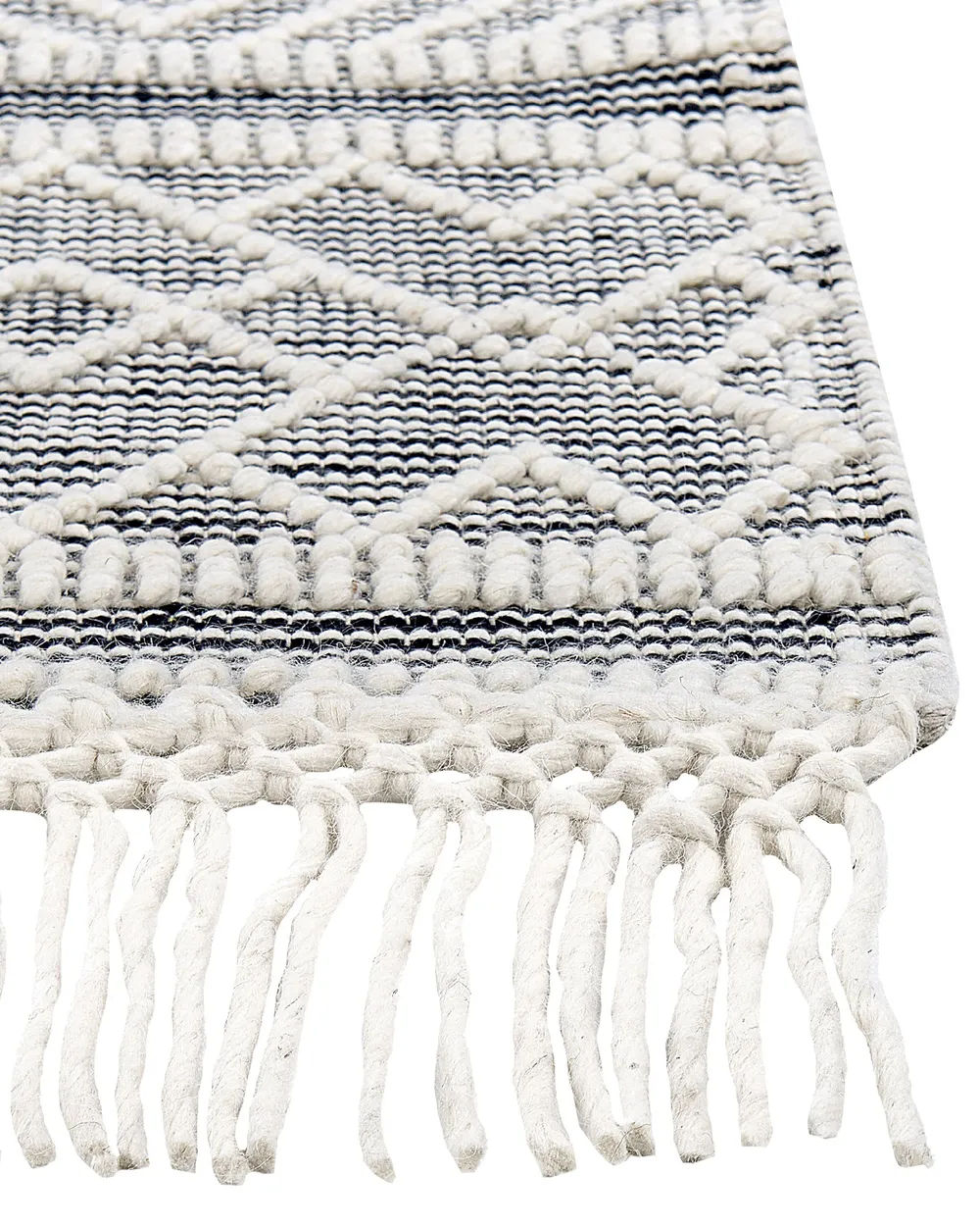 Teppich TOPRAKKALE Grau 160 x 230 cm Wolle_856531