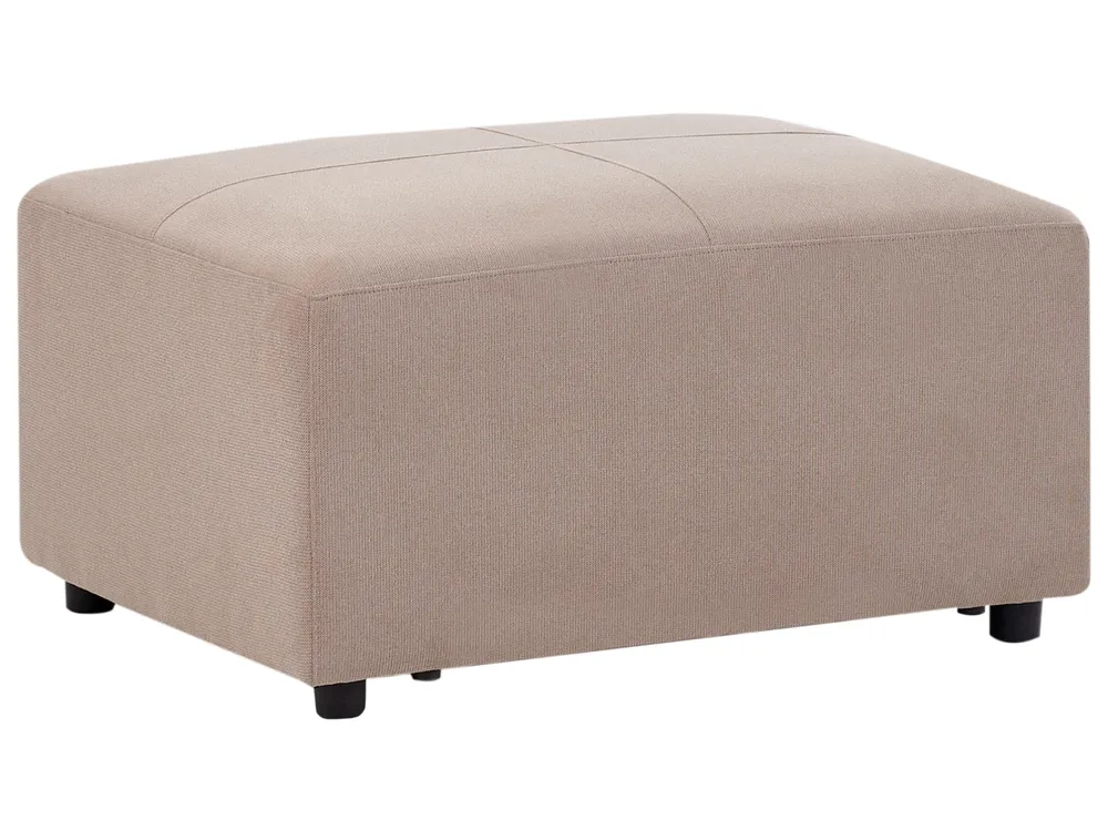 Ecksofa 4-Sitzer KOHLO mit Ottomane Stoff Taupe rechtsseitig_945126