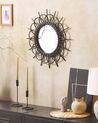 Wandspiegel TELAKIA 60 cm 60 cm Rattan Schwarz