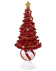 Set van 3 kerstdecoraties HITIS 32/32/40 cm Kerstboom Rood/wit_1175562