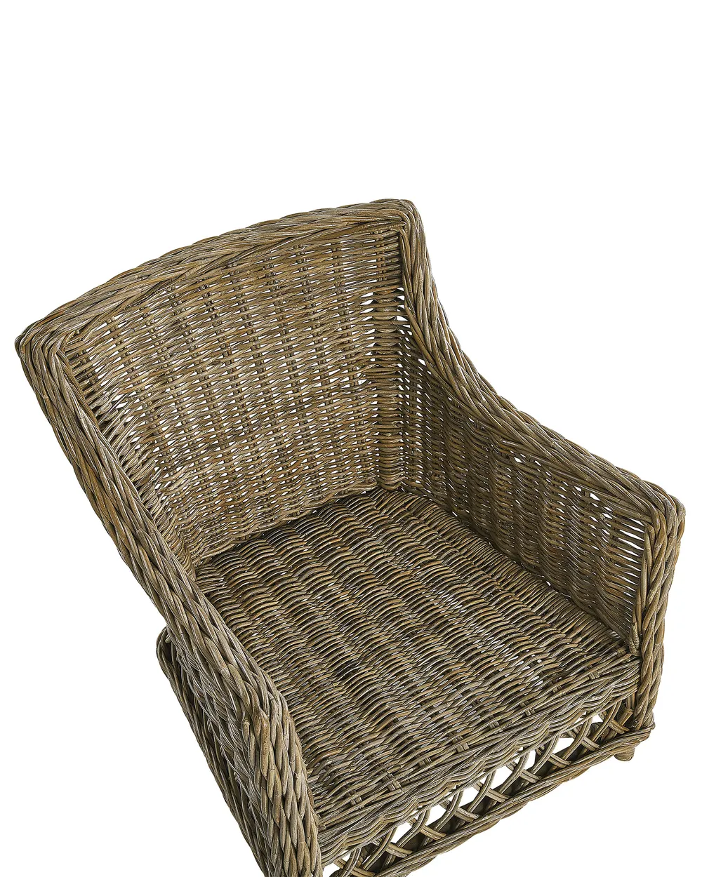 Gartensessel mit Auflagen RIBOLLA mit Fußstütze Rattan Naturfarben_824013