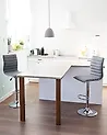 Set mit 2 Barstühlen LUCERNE drehbar Grau