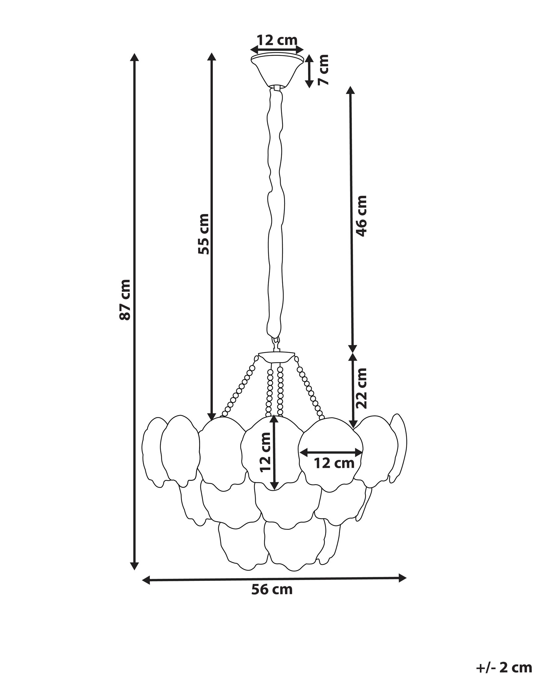 Kronleuchter BIGOTE Glas Messing_1005908