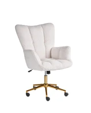 Bürostuhl OULU Bouclé Weiß_1064601