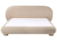 Bett mit Lattenrost Bouclé BAYEL 180 x 200 cm Taupe_1056382