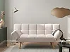 Schlafsofa 2-Sitzer INGARO Bouclé Cremeweiß