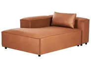 Rechtsseitige Chaiselongue BRANDE Stoff Goldbraun_1001655
