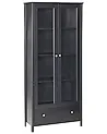 Vitrine mit Glastüren NORNALUP 80 cm Schwarz