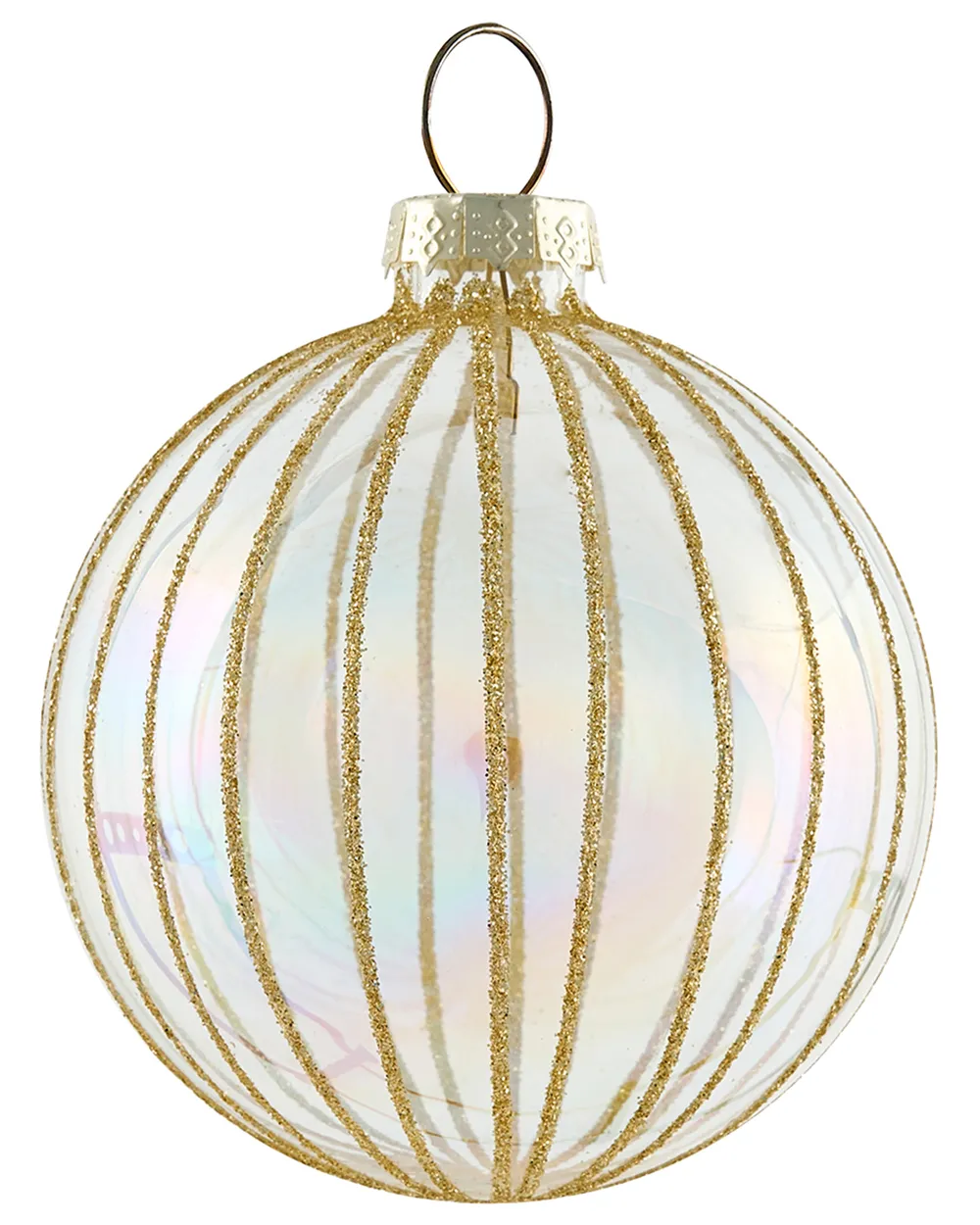 Weihnachtskugel 50er Set SPARKLE Glas Rot / Gold_1027933