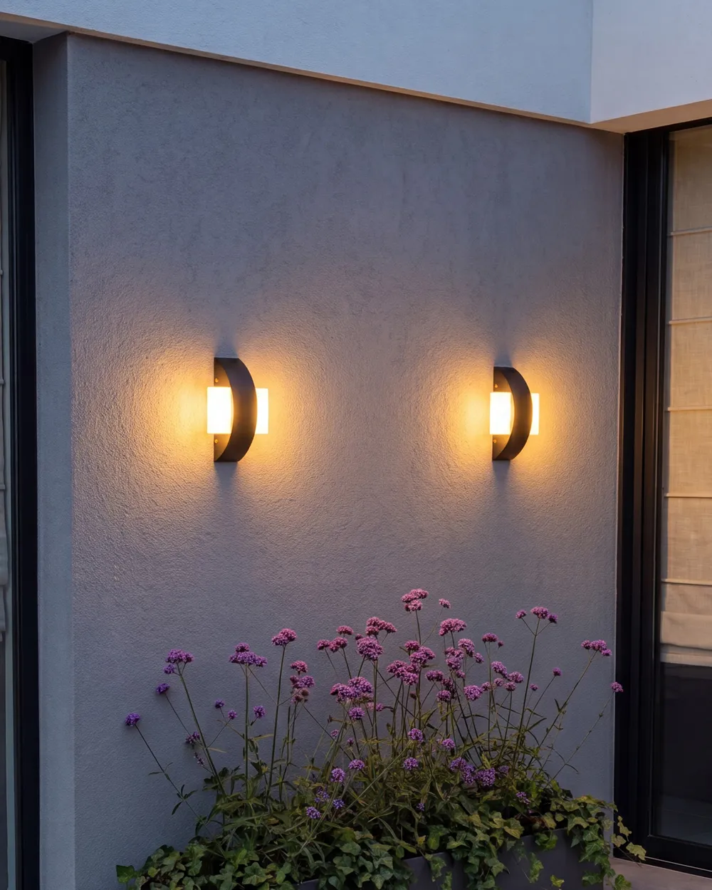 LED Außenwandleuchte 2er Set LOSSIE Schwarz