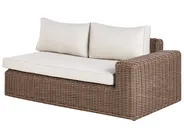Garten Ecksofa mit Ottomane 6-Sitzer PALERMO modular Polyrattan Braun_927916