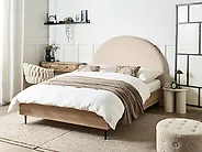Bett mit Lattenrost Bouclé MILLAY 140 x 200 cm Beige_1172797