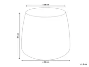 Beistelltisch BIENTINO 46 cm 46 cm Grauer Marmor_1192595