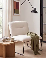 Sessel COTULLA Bouclé Weiß_1174664