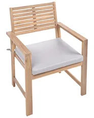 Lounge Set mit Tisch 4-Sitzer FIAMES zertifiziertes Akazienholz Grau_1049544