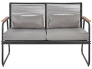 Lounge Set mit Tisch 4-Sitzer POMONTE Metall Schwarz_919627