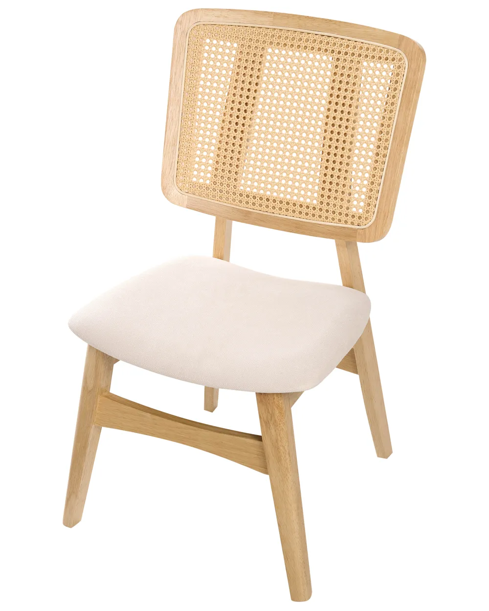 Set of 2 Dining Chairs ALCOVA Wood Light Brown_1010328