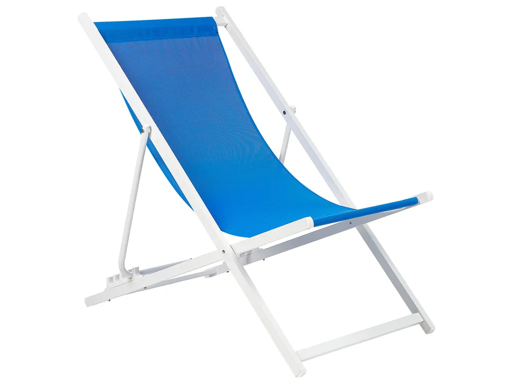 Klappbarer Liegestuhl LOCRI II Metall Blau