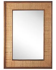 Wandspiegel IGUALA 54 cm 74 cm Bambus Naturfarbene Esche_796901