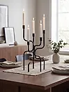 Kerzenständer PORRTELA 50 cm Metall Schwarz