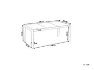 Gartentisch COSOLETO 180 cm 90 cm Glas Grau_881933