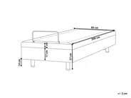 Podešivi krevet bez uzglavlja Buklé DUKE 80 x 200 cm Krem bijela_1011131
