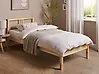 Bett mit Lattenrost Kiefernholz VANNES 90 x 200 cm Hellbraun
