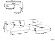 Ecksofa 3-Sitzer HOLT Stoff Taupe linksseitig_959231