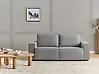 Sofa elektrisch verstellbar 2-Sitzer NUKARI Stoff Grau